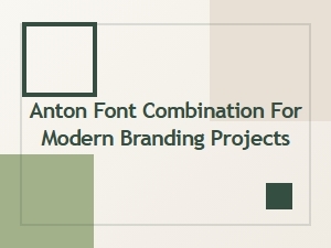Anton Font Pairings for Modern Branding Projects